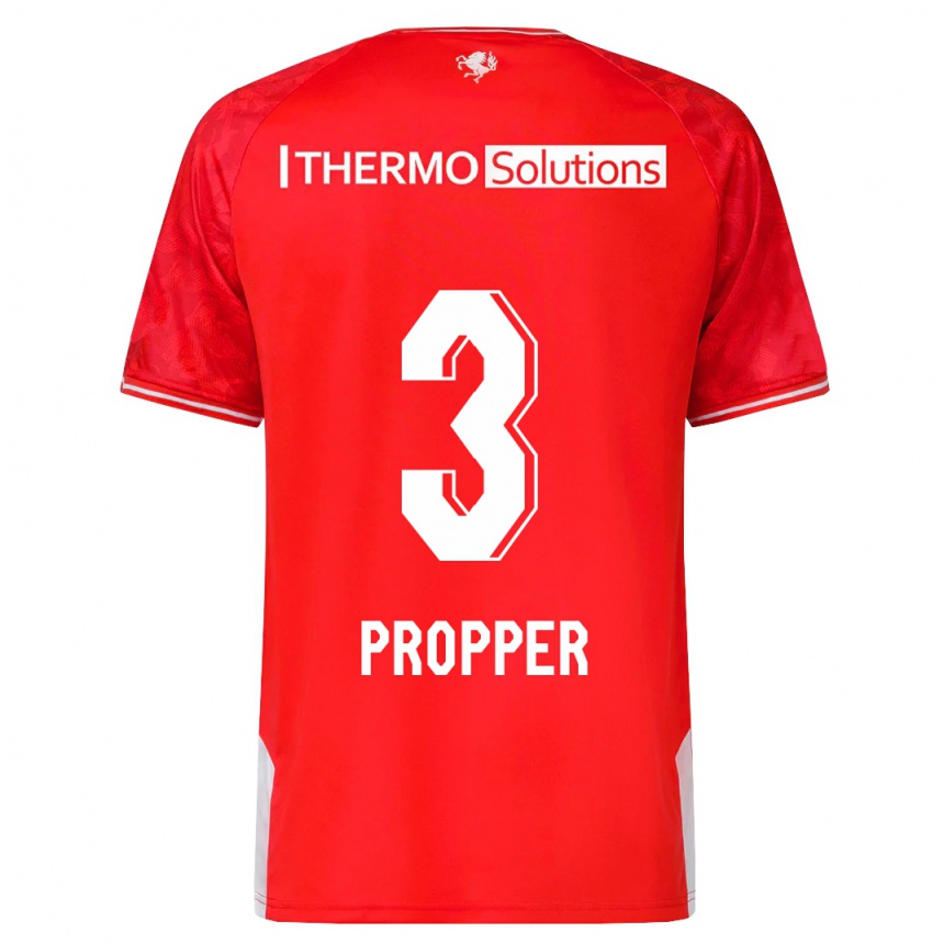 Hombre Fútbol Camiseta Robin Pröpper #3 Rojo 1ª Equipación 2023/24