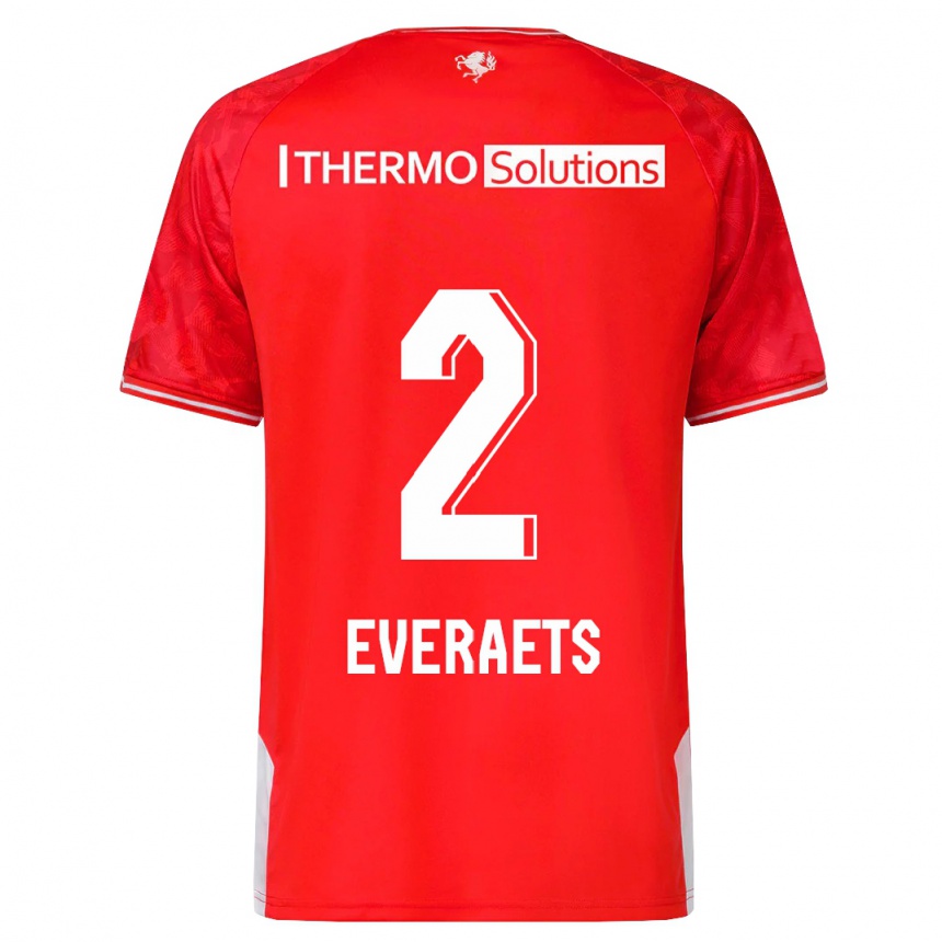 Hombre Fútbol Camiseta Kim Everaets #2 Rojo 1ª Equipación 2023/24