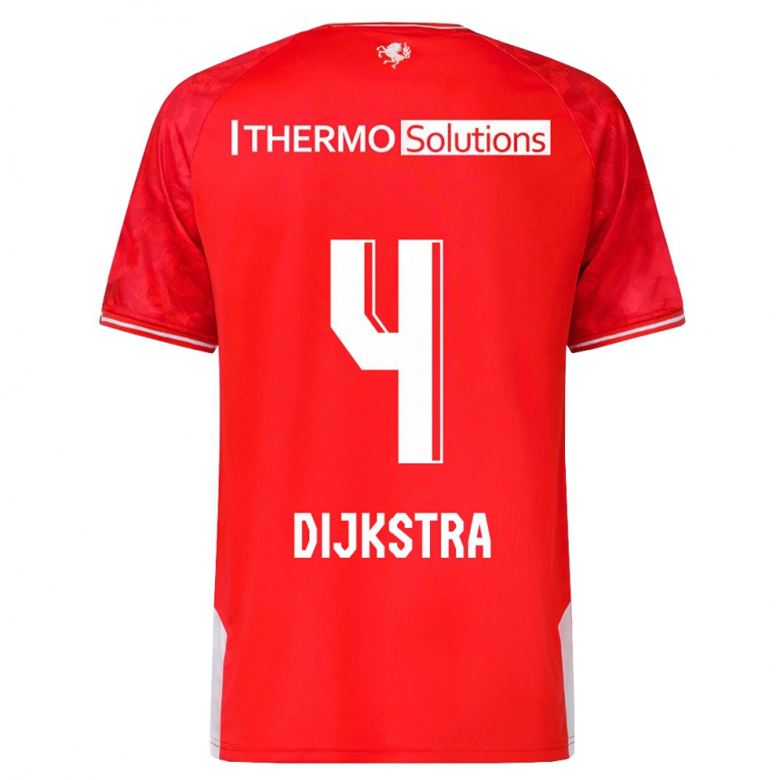 Hombre Fútbol Camiseta Caitlin Dijkstra #4 Rojo 1ª Equipación 2023/24