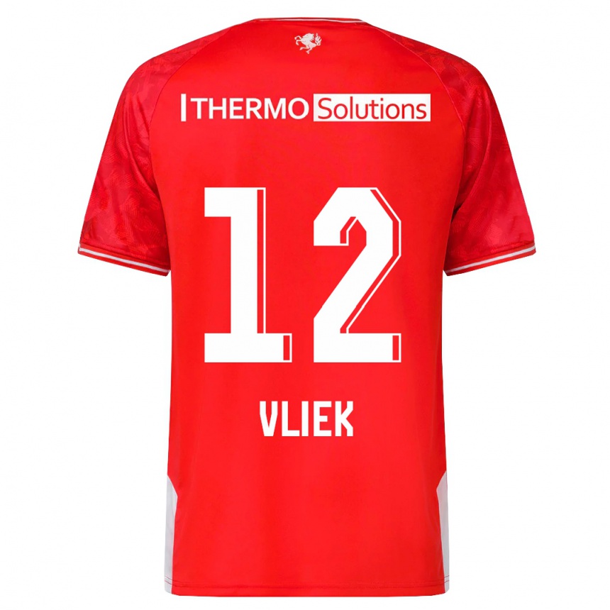 Hombre Fútbol Camiseta Leonie Vliek #12 Rojo 1ª Equipación 2023/24