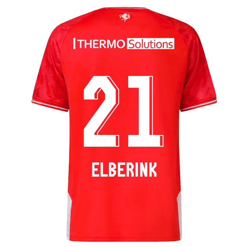 Hombre Fútbol Camiseta Eva Oude Elberink #21 Rojo 1ª Equipación 2023/24