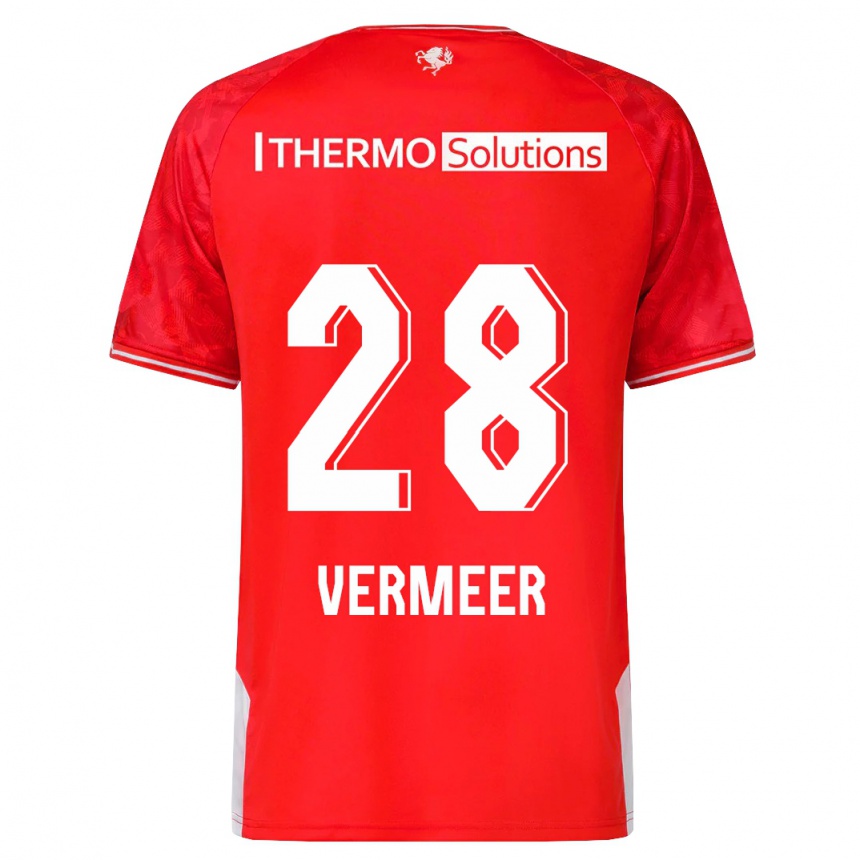 Hombre Fútbol Camiseta Sofie Rianne Vermeer #28 Rojo 1ª Equipación 2023/24