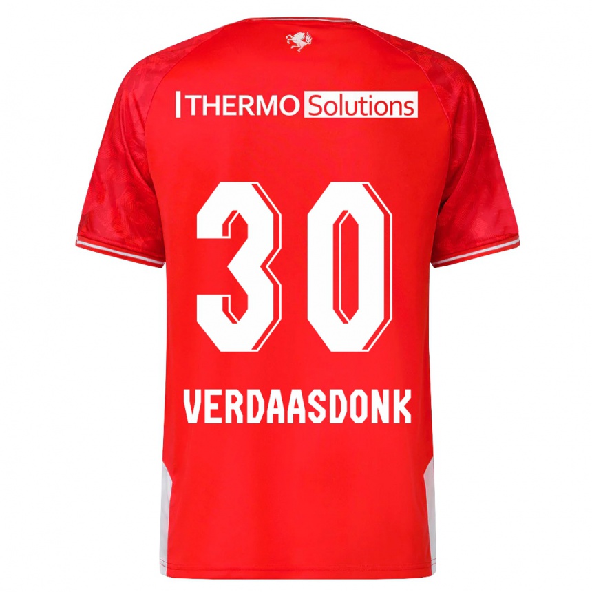Hombre Fútbol Camiseta Suus Verdaasdonk #30 Rojo 1ª Equipación 2023/24