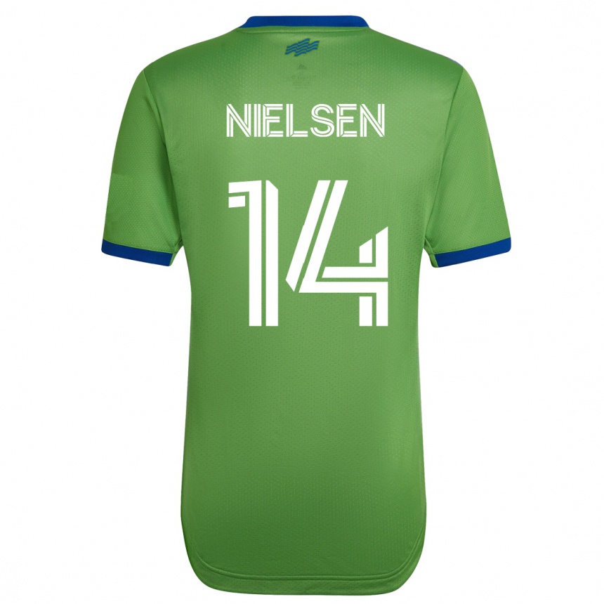 Hombre Fútbol Camiseta Taylor Nielsen #14 Verde 1ª Equipación 2023/24