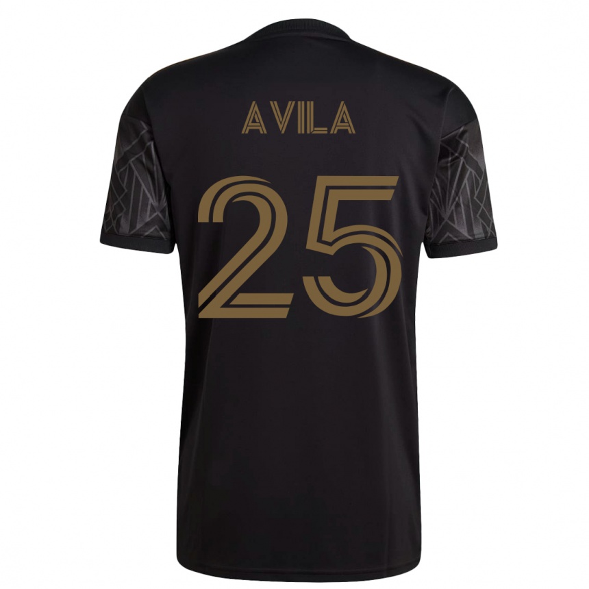 Hombre Fútbol Camiseta Armando Avila #25 Negro 1ª Equipación 2023/24