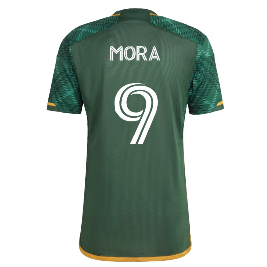 Hombre Fútbol Camiseta Felipe Mora #9 Verde 1ª Equipación 2023/24