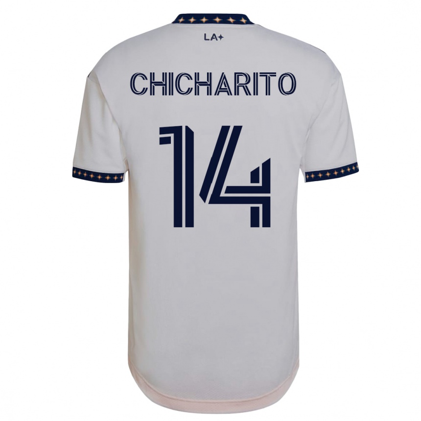 Hombre Fútbol Camiseta Chicharito #14 Blanco 1ª Equipación 2023/24