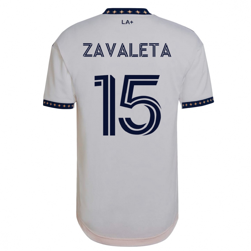 Hombre Fútbol Camiseta Eriq Zavaleta #15 Blanco 1ª Equipación 2023/24