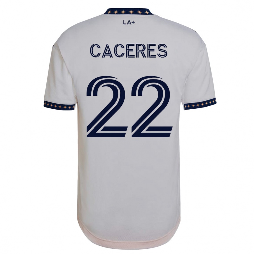 Hombre Fútbol Camiseta Martín Cáceres #22 Blanco 1ª Equipación 2023/24
