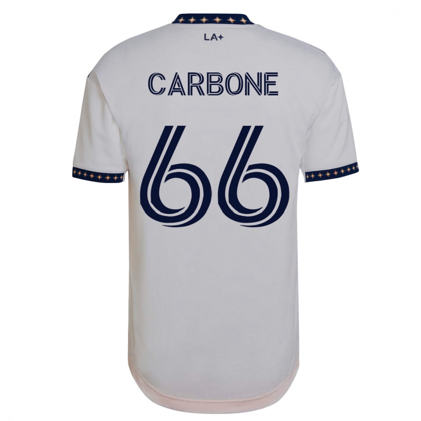 Hombre Fútbol Camiseta Matteo Carbone #66 Blanco 1ª Equipación 2023/24
