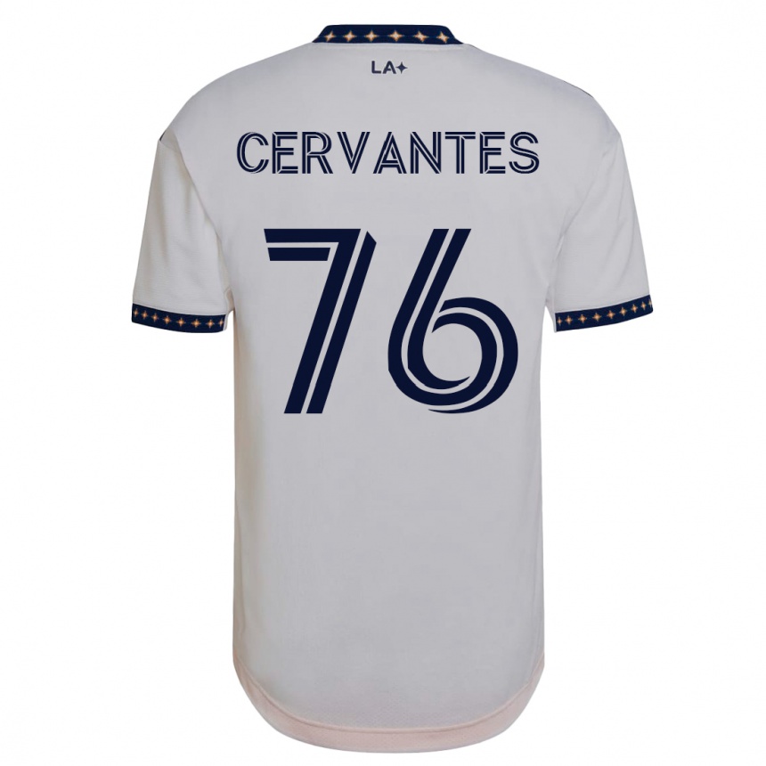 Hombre Fútbol Camiseta Aaron Cervantes #76 Blanco 1ª Equipación 2023/24