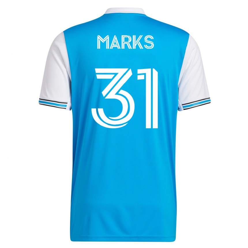 Hombre Fútbol Camiseta George Marks #31 Azul 1ª Equipación 2023/24