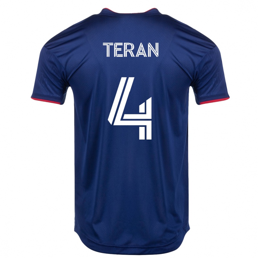 Hombre Fútbol Camiseta Carlos Terán #4 Armada 1ª Equipación 2023/24