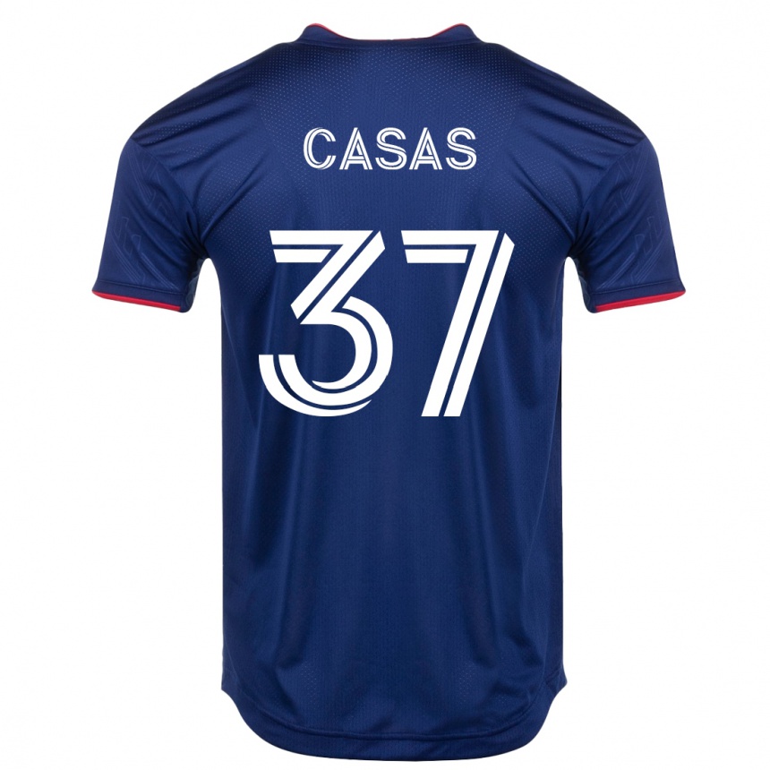 Hombre Fútbol Camiseta Javier Casas #37 Armada 1ª Equipación 2023/24