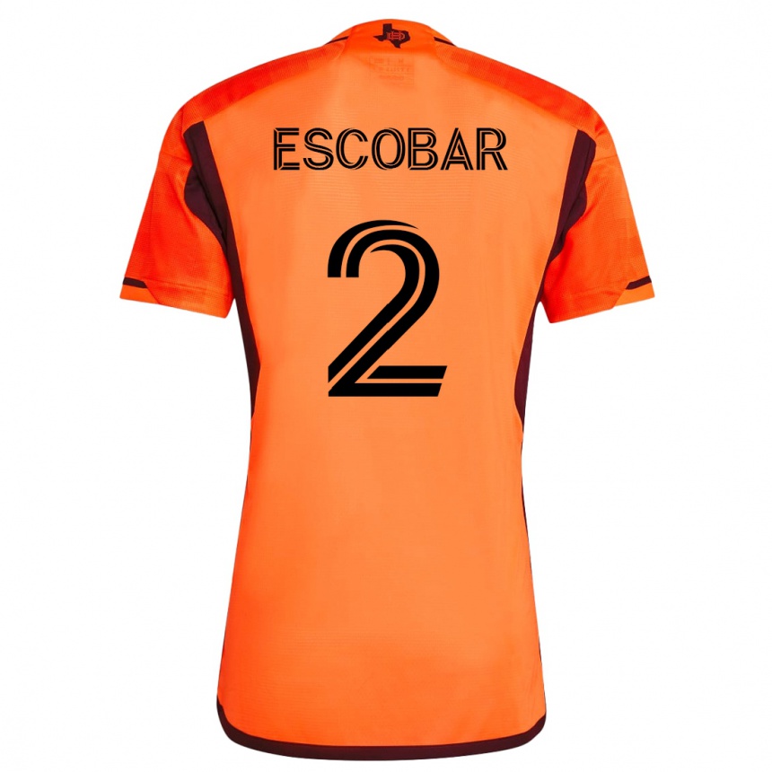 Hombre Fútbol Camiseta Franco Escobar #2 Naranja 1ª Equipación 2023/24