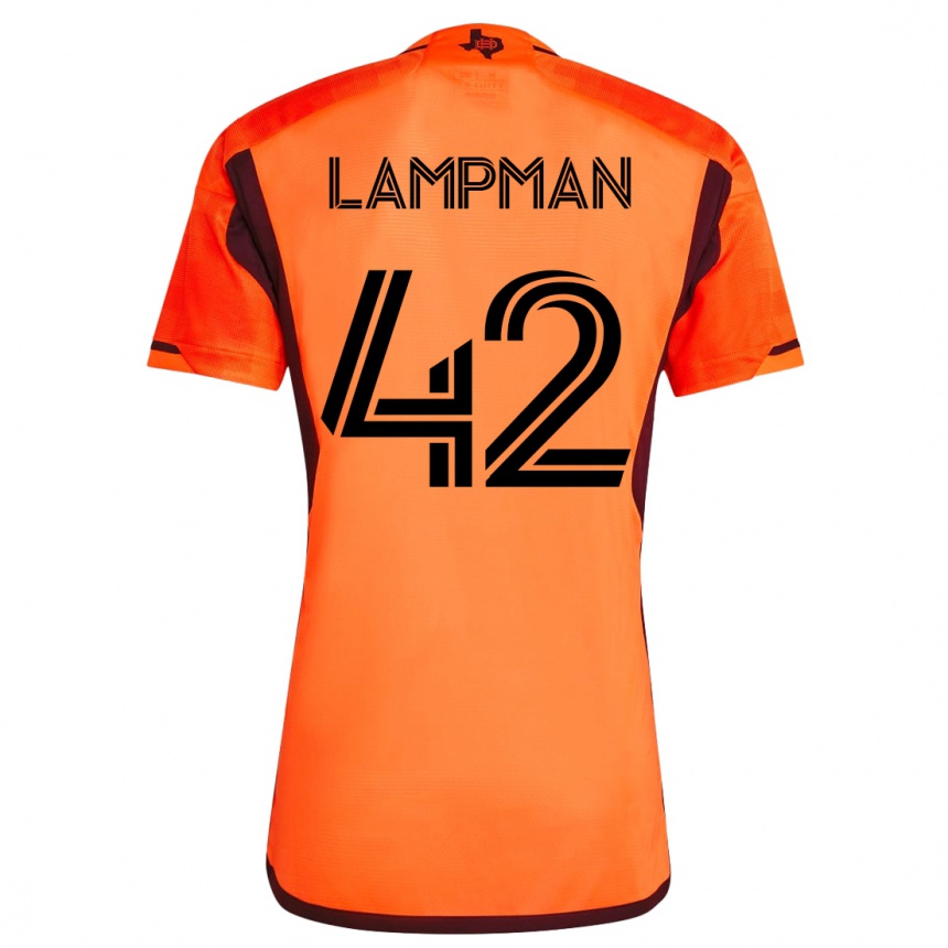 Hombre Fútbol Camiseta Tate Lampman #42 Naranja 1ª Equipación 2023/24