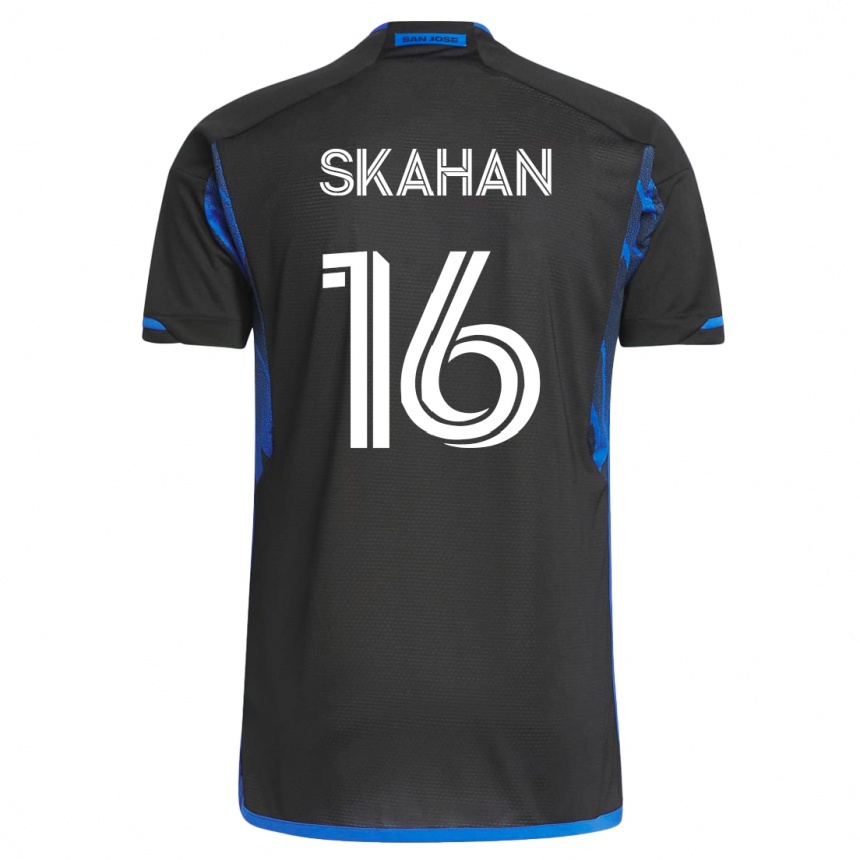 Hombre Fútbol Camiseta Jack Skahan #16 Azul Negro 1ª Equipación 2023/24
