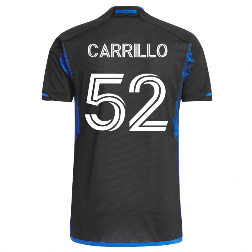Hombre Fútbol Camiseta Israel Carrillo #52 Azul Negro 1ª Equipación 2023/24