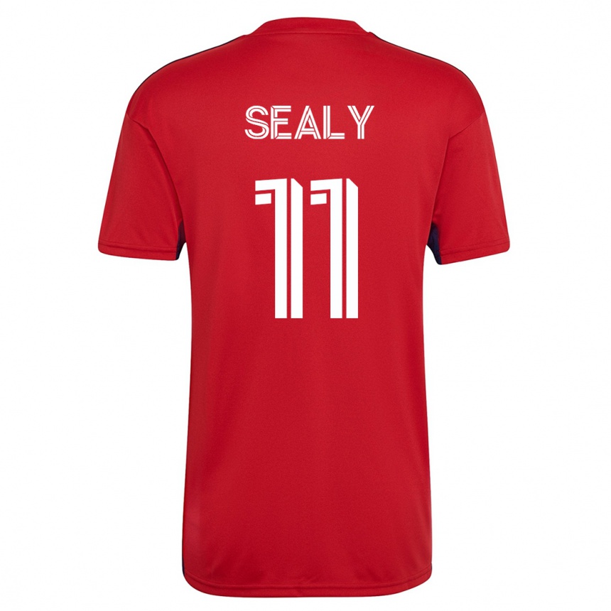 Hombre Fútbol Camiseta Dante Sealy #11 Rojo 1ª Equipación 2023/24