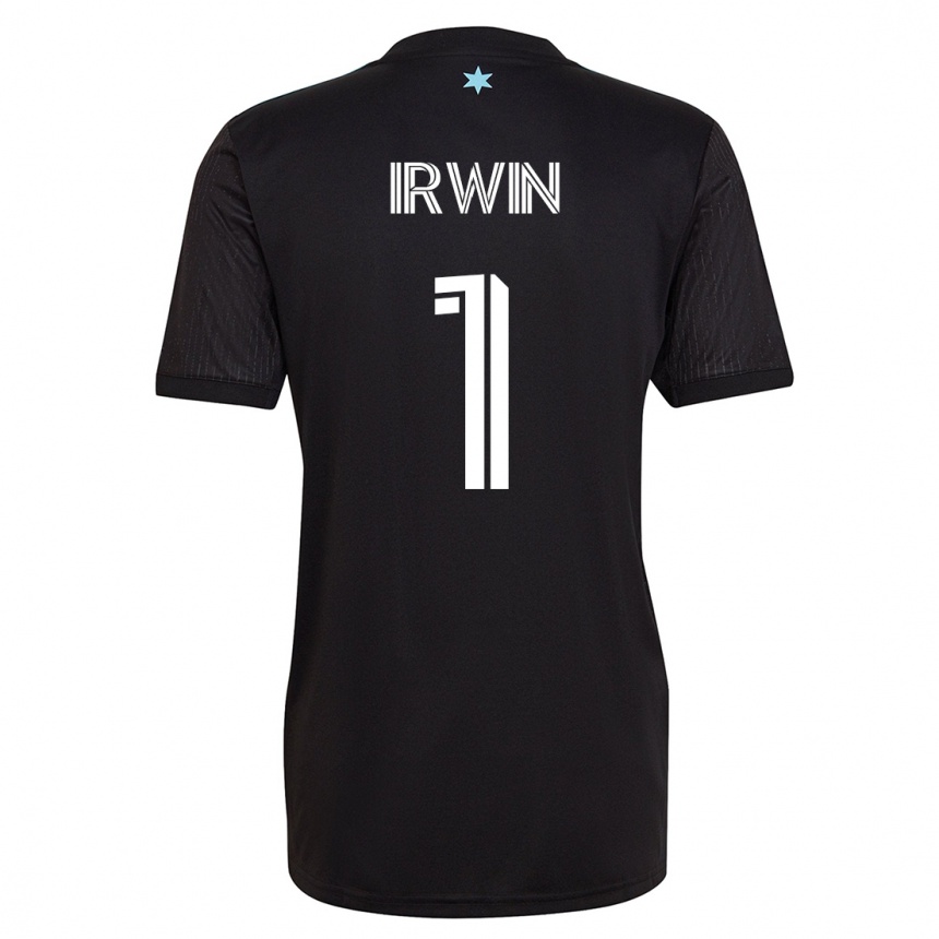 Hombre Fútbol Camiseta Clint Irwin #1 Negro 1ª Equipación 2023/24