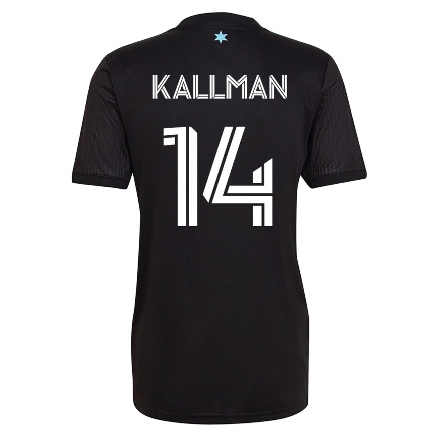 Hombre Fútbol Camiseta Brent Kallman #14 Negro 1ª Equipación 2023/24