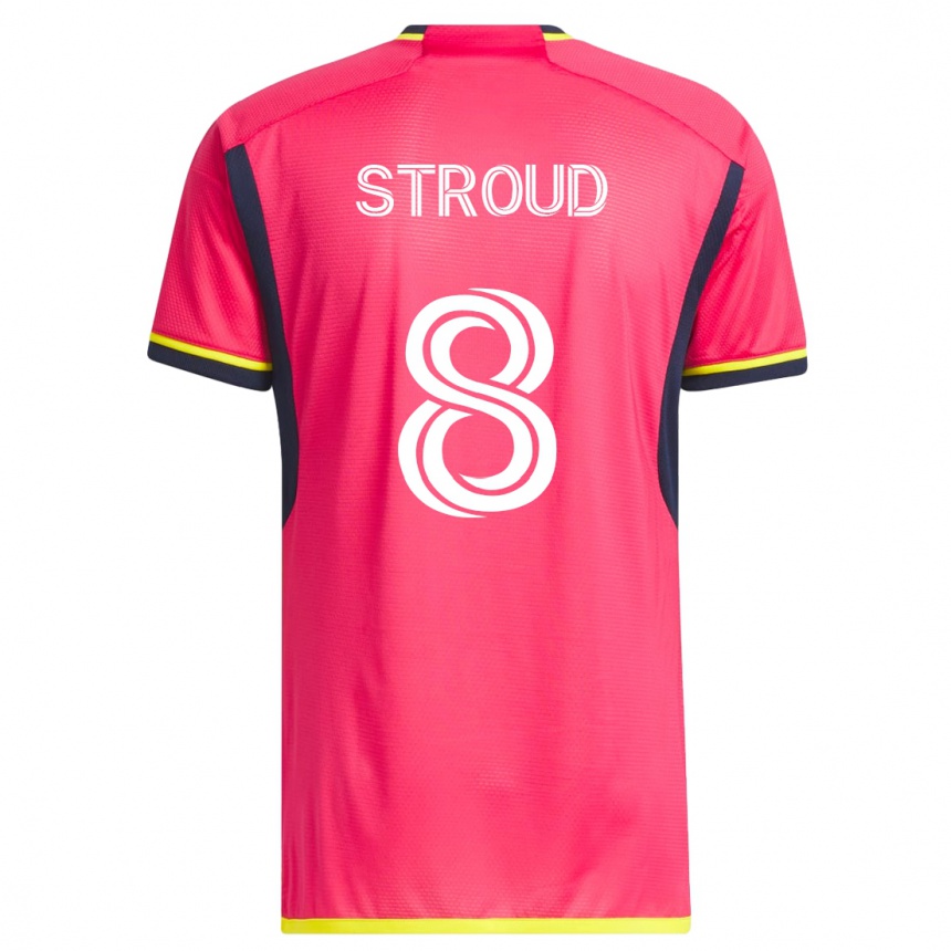 Hombre Fútbol Camiseta Jared Stroud #8 Rosa 1ª Equipación 2023/24