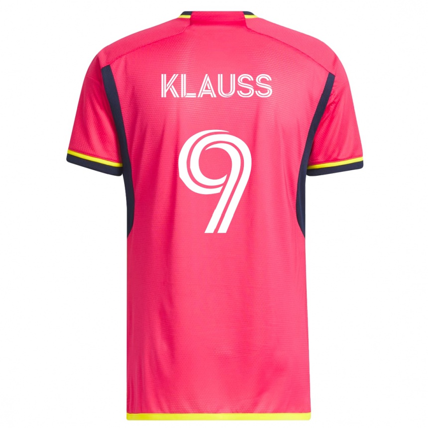 Hombre Fútbol Camiseta João Klauss #9 Rosa 1ª Equipación 2023/24