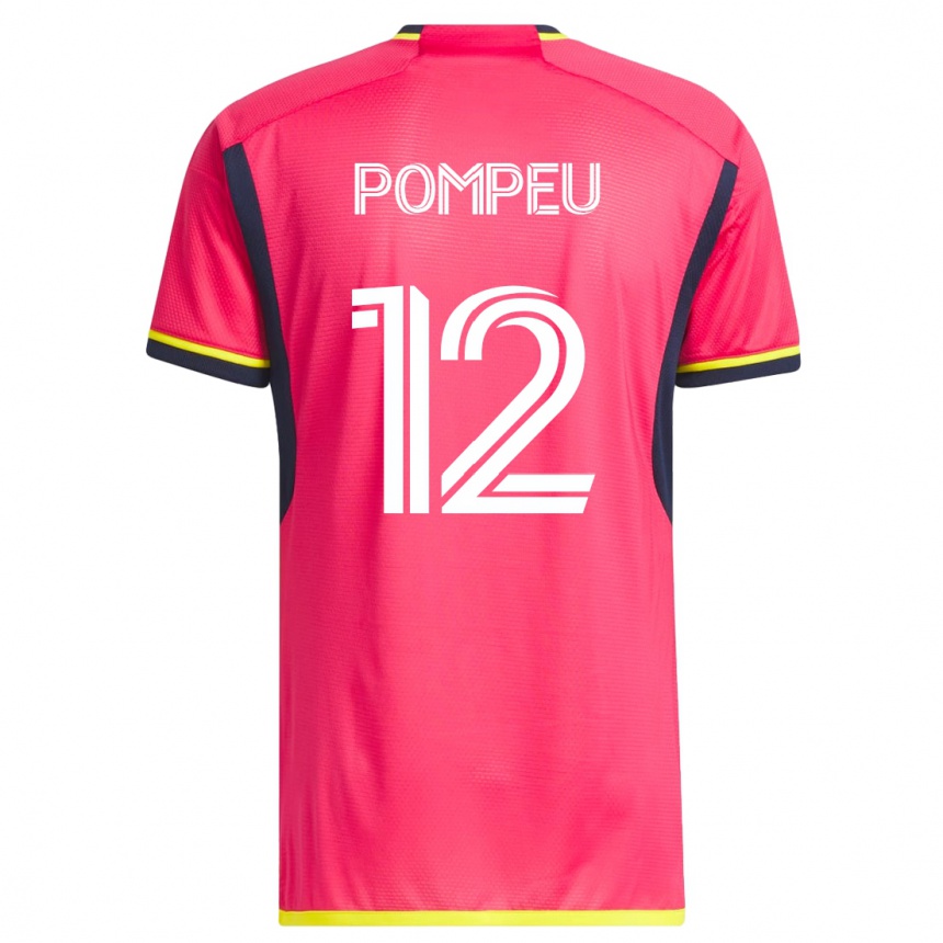 Hombre Fútbol Camiseta Célio Pompeu #12 Rosa 1ª Equipación 2023/24