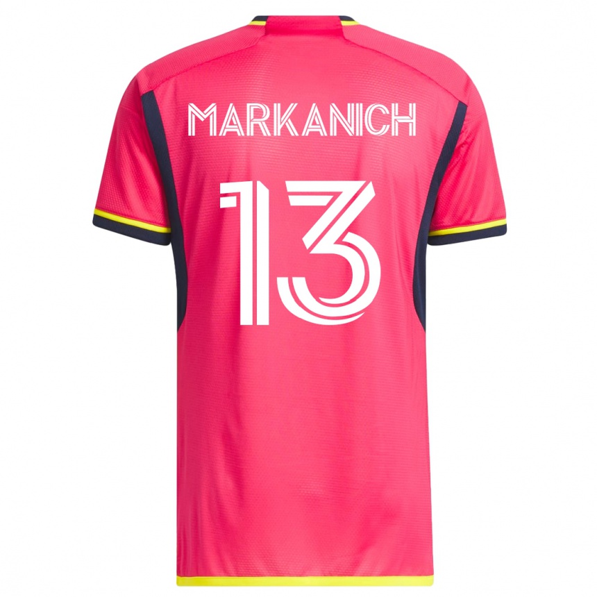 Hombre Fútbol Camiseta Anthony Markanich #13 Rosa 1ª Equipación 2023/24