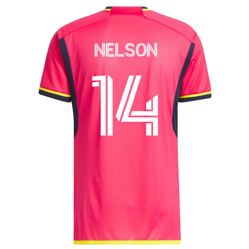 Hombre Fútbol Camiseta John Nelson #14 Rosa 1ª Equipación 2023/24
