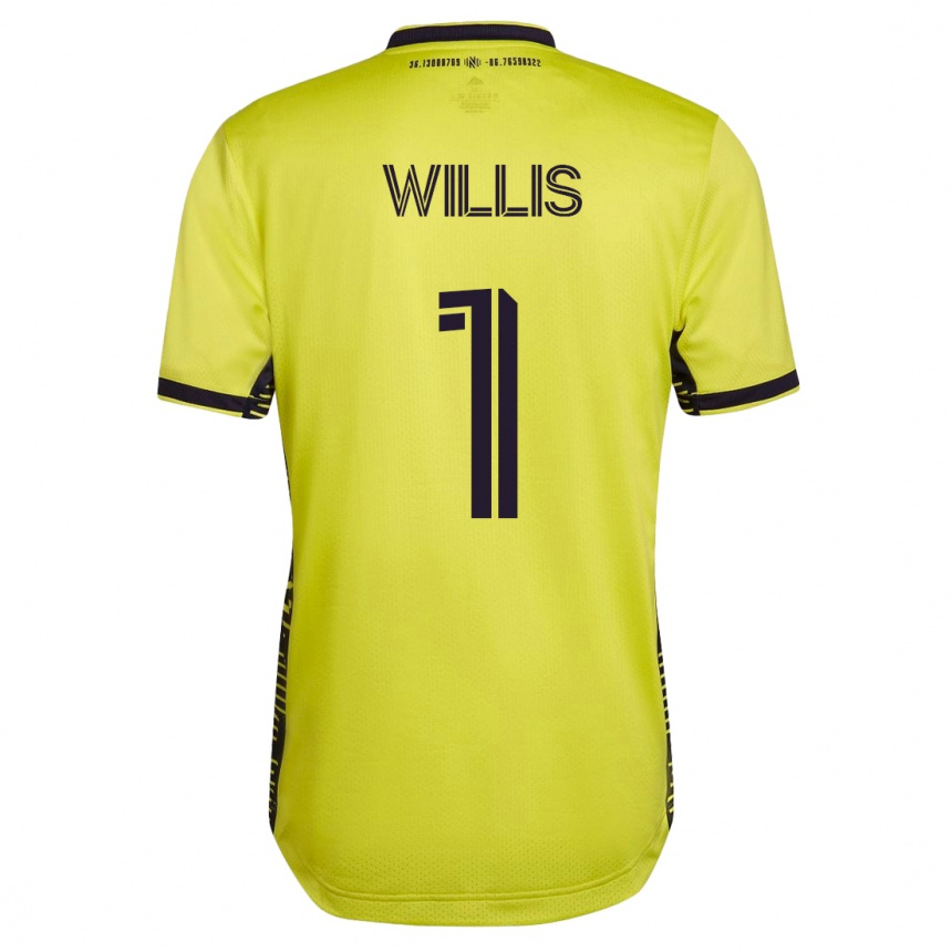 Hombre Fútbol Camiseta Joe Willis #1 Amarillo 1ª Equipación 2023/24