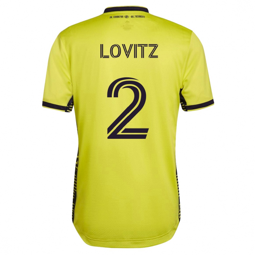 Hombre Fútbol Camiseta Daniel Lovitz #2 Amarillo 1ª Equipación 2023/24