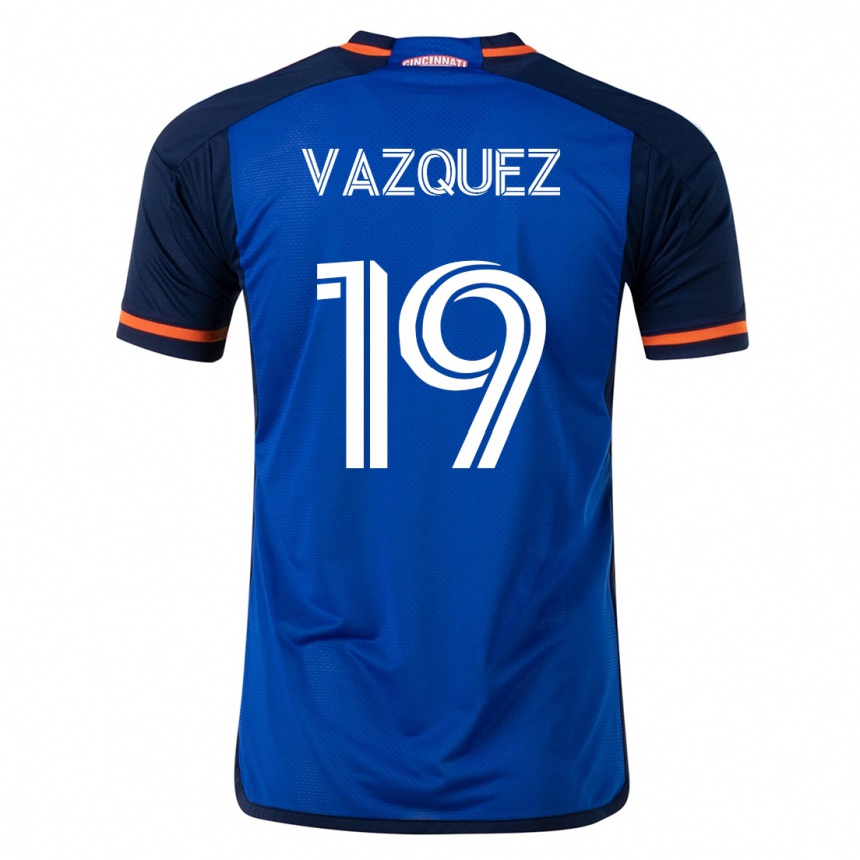 Hombre Fútbol Camiseta Brandon Vazquez #19 Azul 1ª Equipación 2023/24