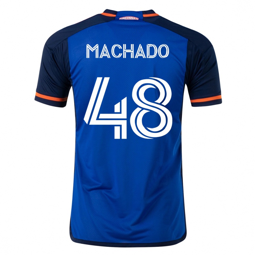 Hombre Fútbol Camiseta Juan Machado #48 Azul 1ª Equipación 2023/24