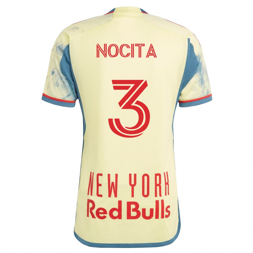 Hombre Fútbol Camiseta Matthew Nocita #3 Amarillo 1ª Equipación 2023/24