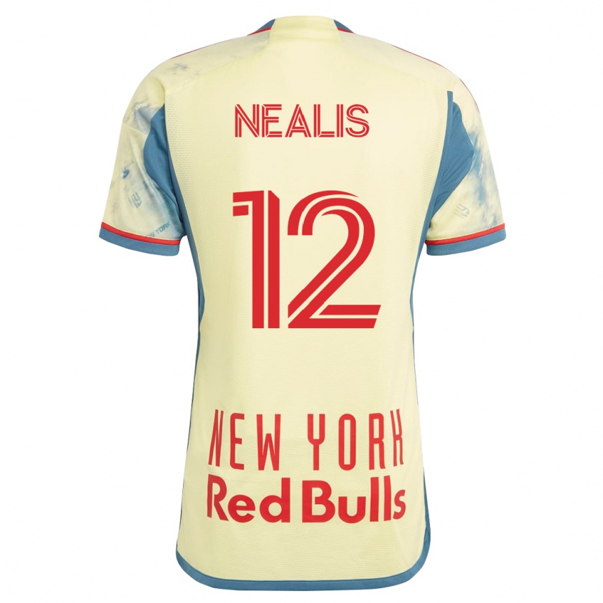 Hombre Fútbol Camiseta Dylan Nealis #12 Amarillo 1ª Equipación 2023/24