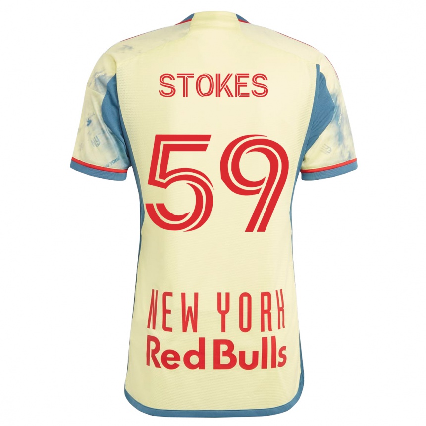 Hombre Fútbol Camiseta Aidan Stokes #59 Amarillo 1ª Equipación 2023/24