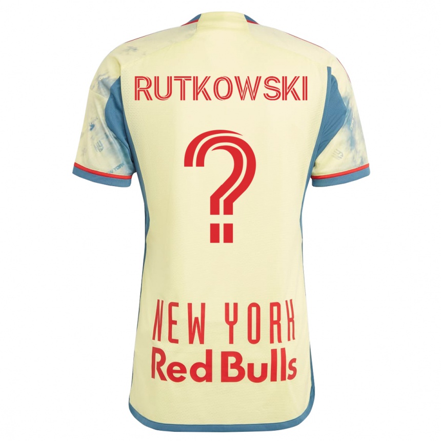 Hombre Fútbol Camiseta Alan Rutkowski #0 Amarillo 1ª Equipación 2023/24