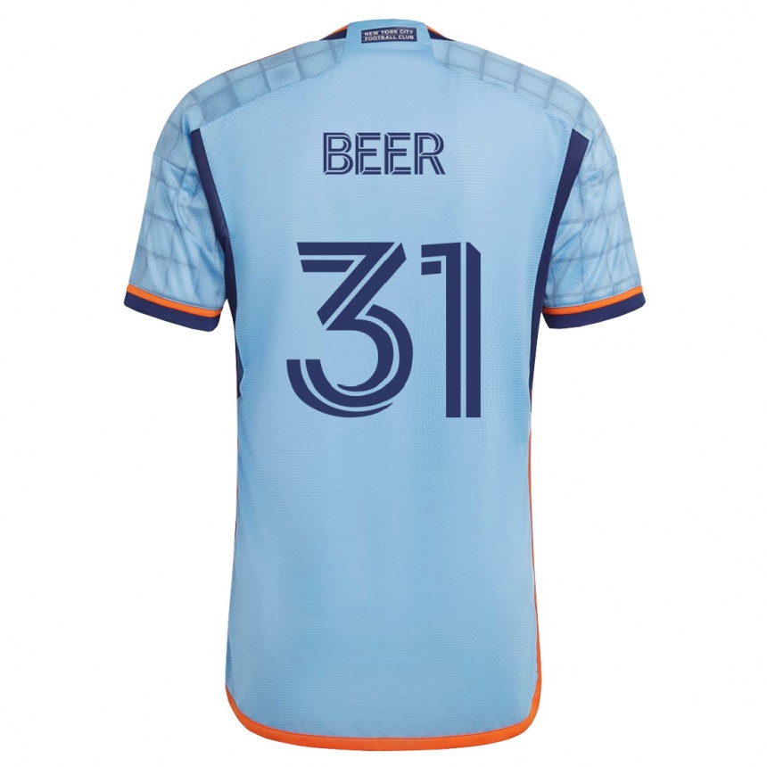 Hombre Fútbol Camiseta Jack Beer #31 Azul 1ª Equipación 2023/24