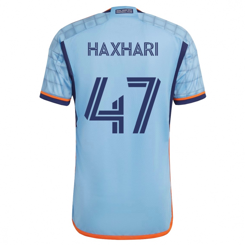 Hombre Fútbol Camiseta Klevis Haxhari #47 Azul 1ª Equipación 2023/24