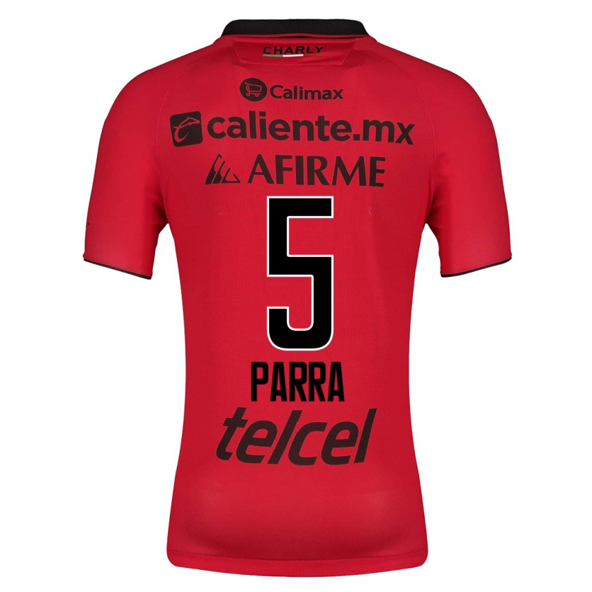 Hombre Fútbol Camiseta Rodrigo Parra #5 Rojo 1ª Equipación 2023/24