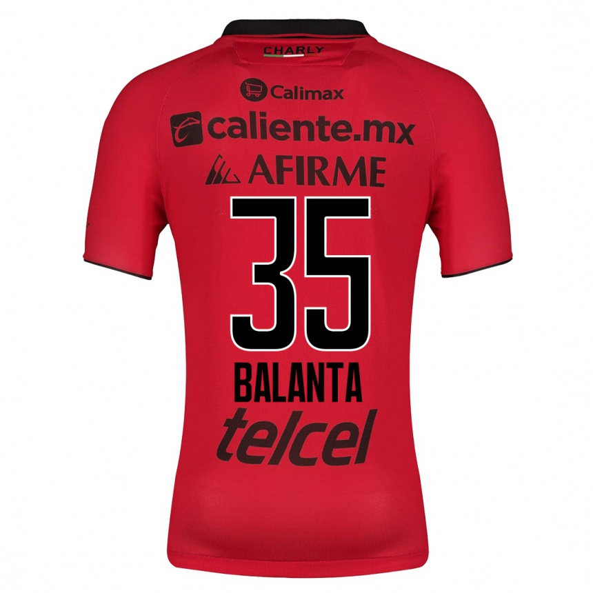 Hombre Fútbol Camiseta Kevin Balanta #35 Rojo 1ª Equipación 2023/24