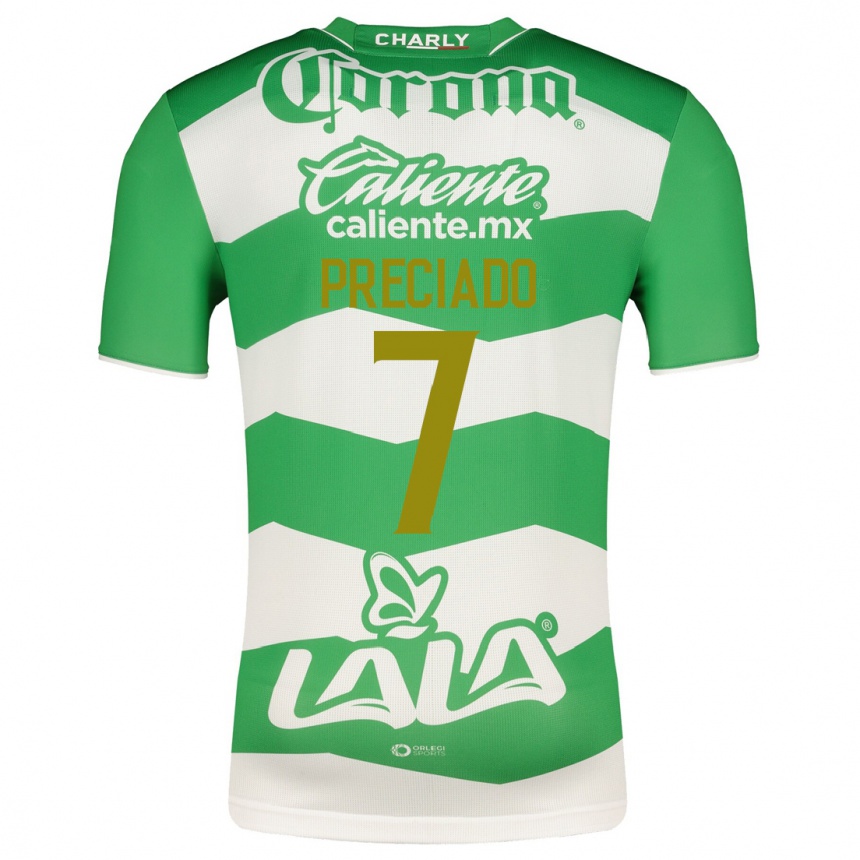 Hombre Fútbol Camiseta Harold Preciado #7 Verde 1ª Equipación 2023/24