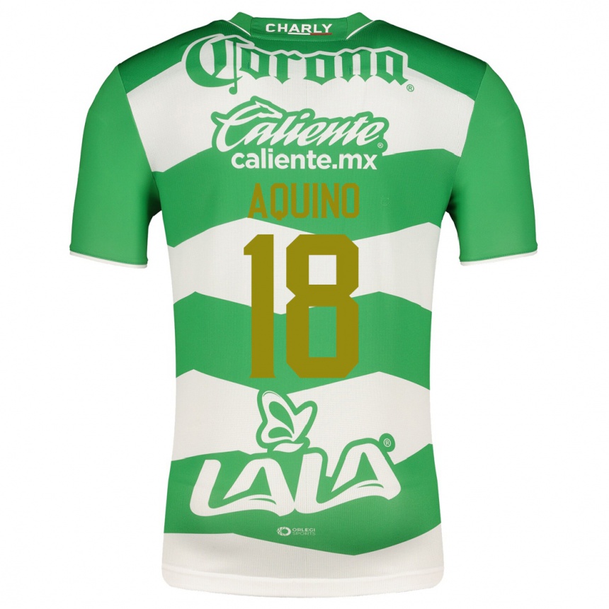 Hombre Fútbol Camiseta Pedro Aquino #18 Verde 1ª Equipación 2023/24