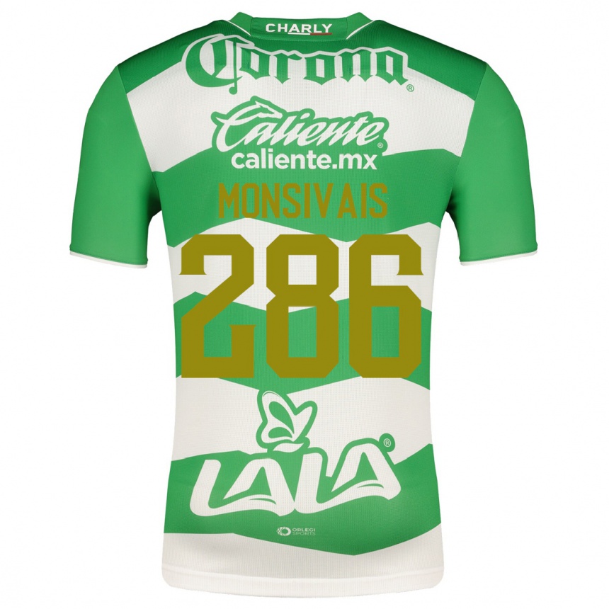 Hombre Fútbol Camiseta Giovani Monsivais #286 Verde 1ª Equipación 2023/24