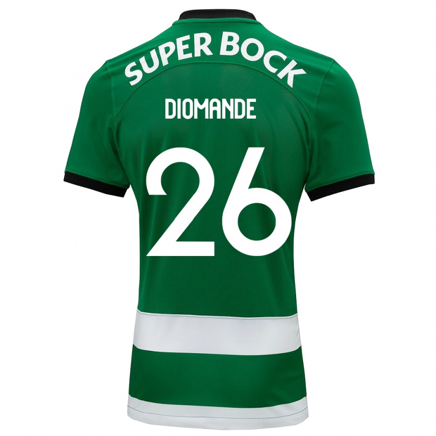 Hombre Fútbol Camiseta Ousmane Diomande #26 Verde 1ª Equipación 2023/24