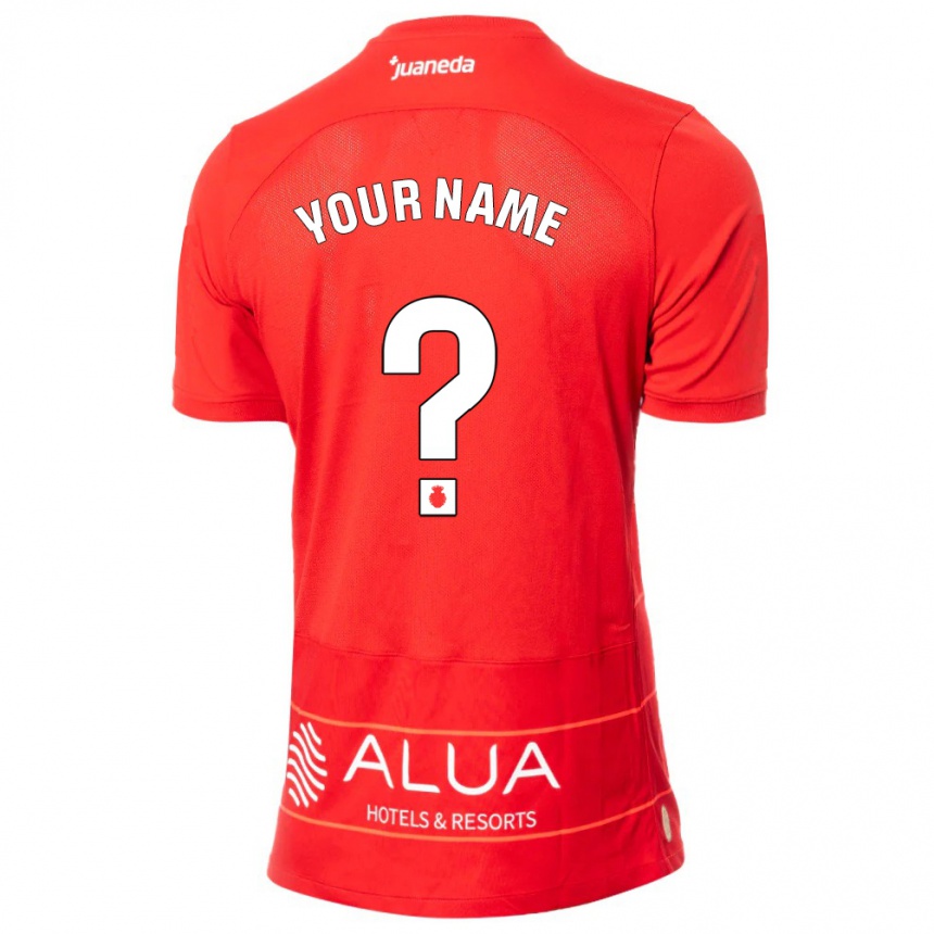 Hombre Fútbol Camiseta Su Nombre #0 Rojo 1ª Equipación 2023/24