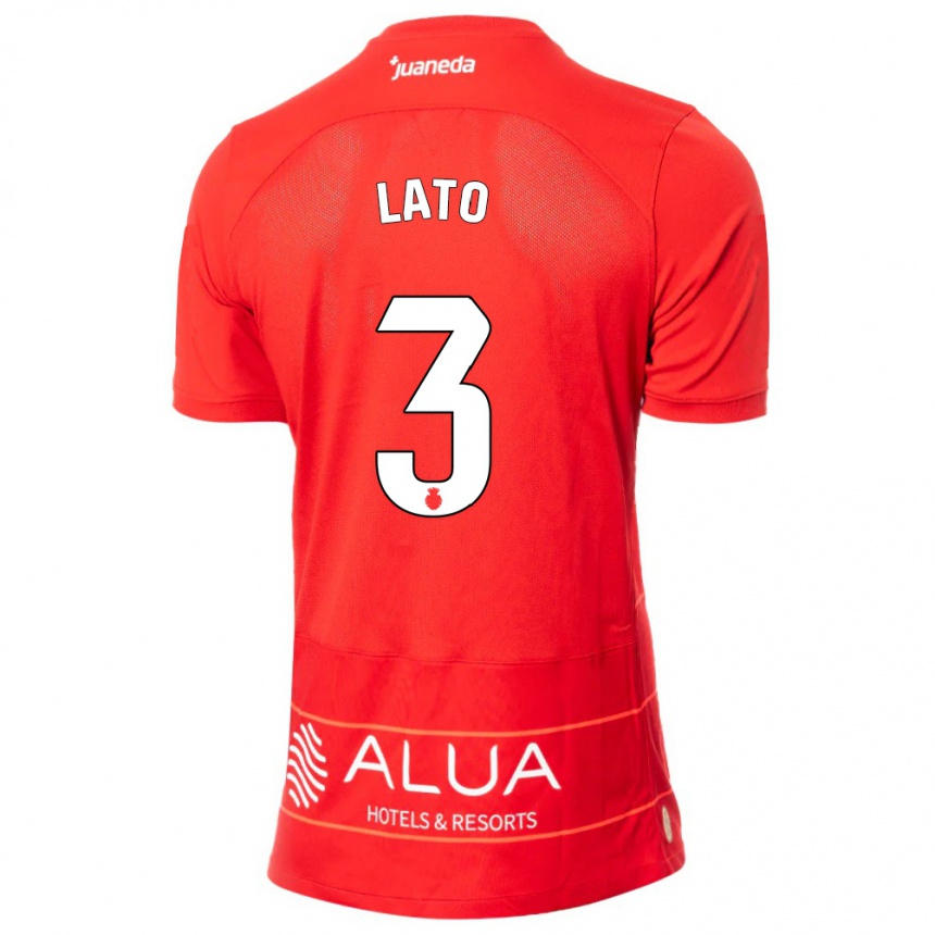 Hombre Fútbol Camiseta Toni Lato #3 Rojo 1ª Equipación 2023/24