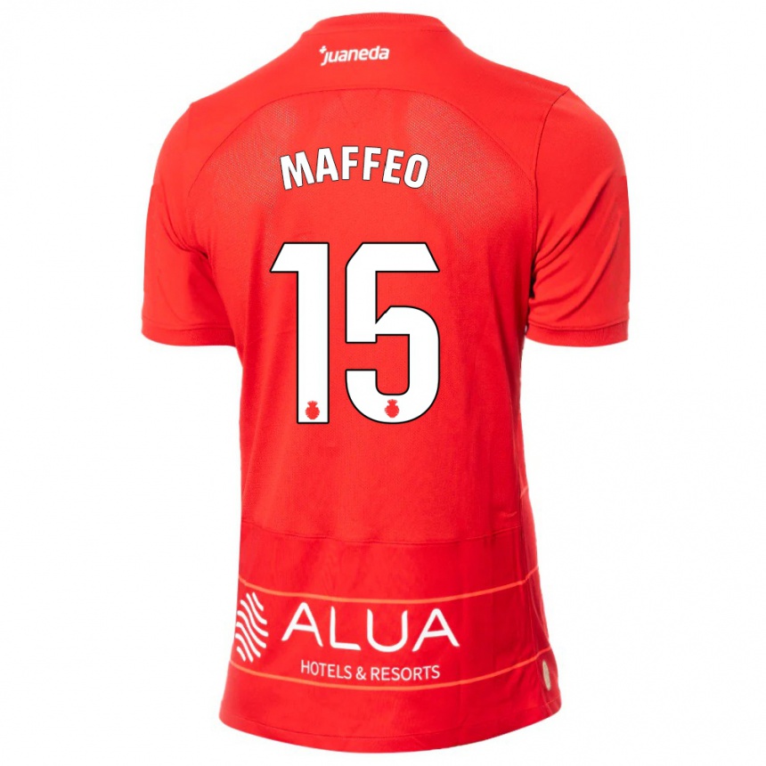 Hombre Fútbol Camiseta Pablo Maffeo #15 Rojo 1ª Equipación 2023/24