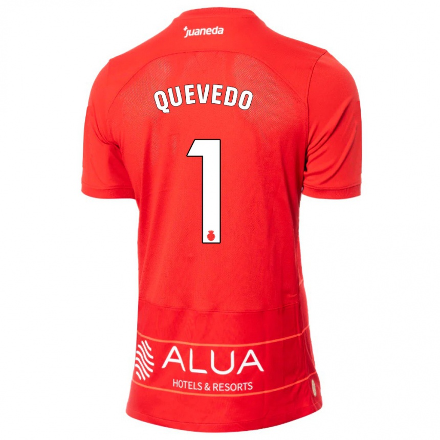 Hombre Fútbol Camiseta Alex Quevedo #1 Rojo 1ª Equipación 2023/24